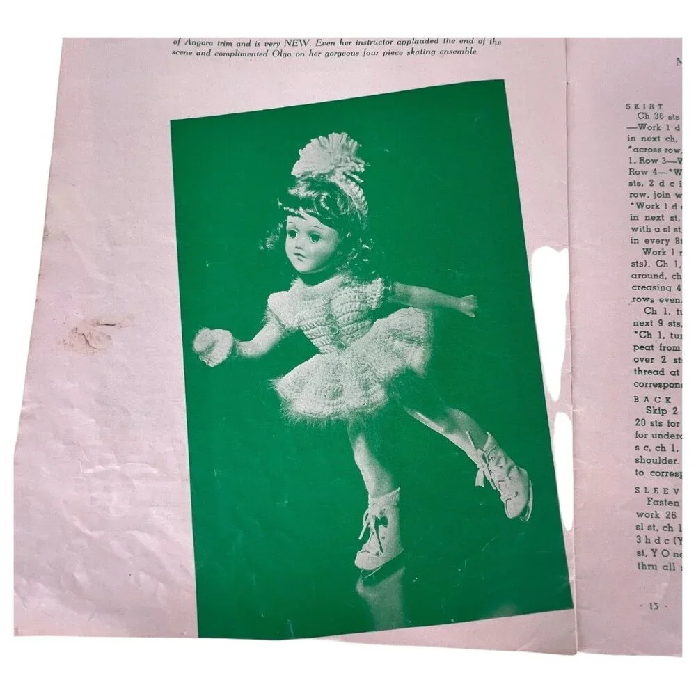 1941 Marys Dollies Volume No 5 Doll Clothes Pattern Book Knit Crochet Mary Hoyer